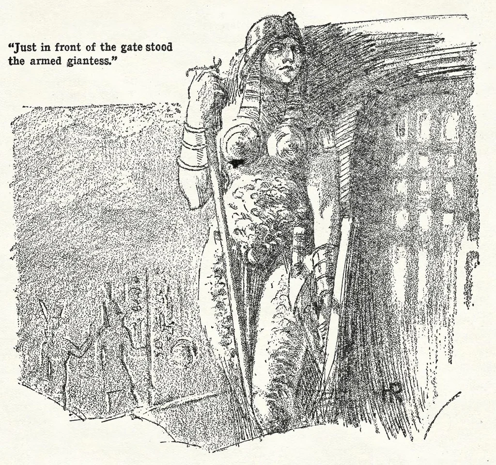 An illustration from Weird Tales v10 n02 [1927-08], 1927, leaf 16
