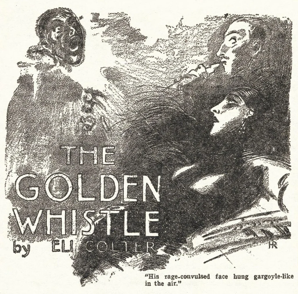 An illustration from Weird Tales, Vol. 11, No. 1 (January 1928), 1928, leaf 85