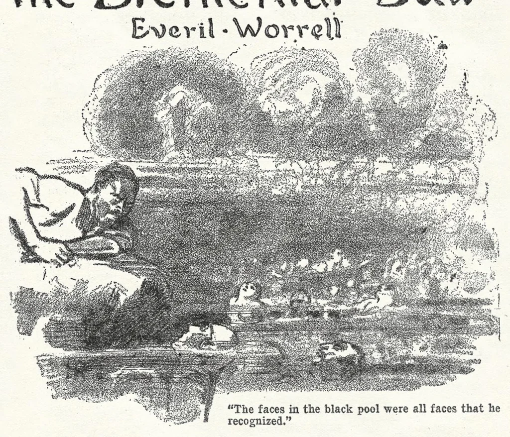 An illustration from Weird Tales v11 n06 [1928-06], 1928, leaf 34