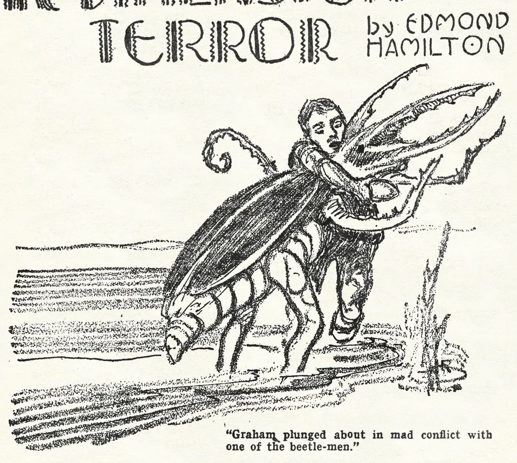 An illustration from Weird Tales v11 n06 [1928-06], 1928, leaf 50