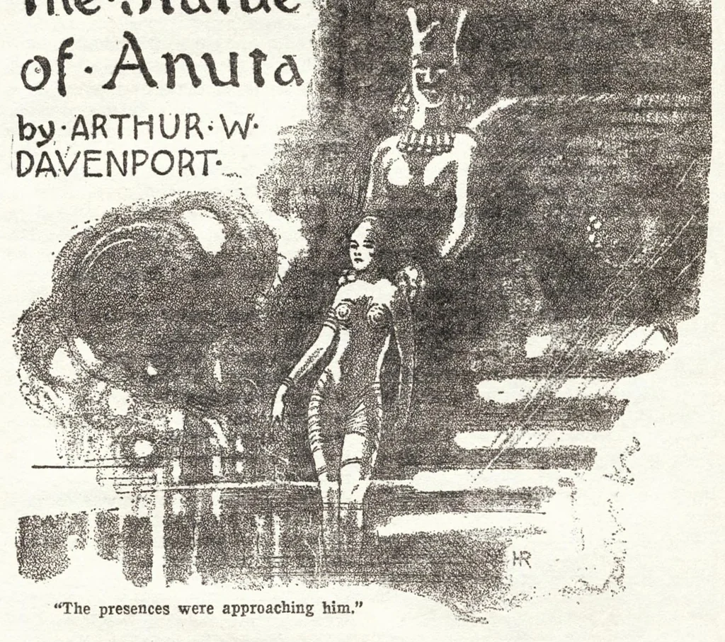 An illustration from Weird Tales v12 n01 [1928-07], 1928, leaf 116