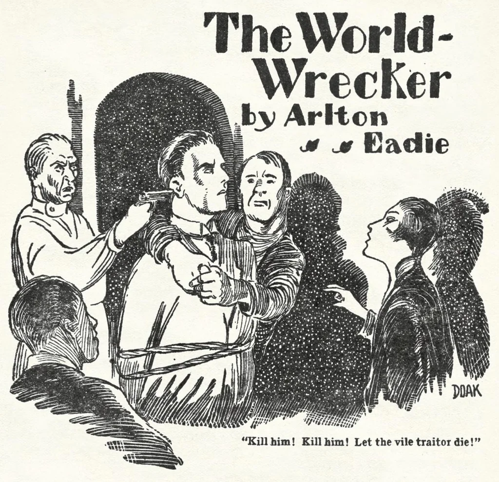 An illustration from Weird Tales v13 n05 [1929-05], 1929, leaf 50