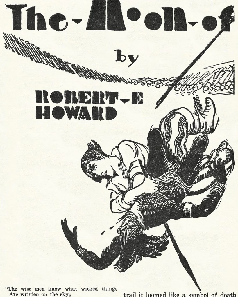 An illustration from Weird Tales v15 n06 [1930-06], 1930, leaf 17