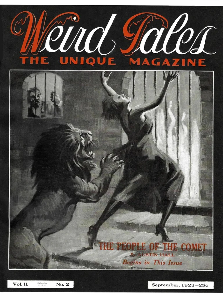 An illustration from Weird Tales, Vol. 2, No. 2 (September 1923), 1923, leaf 0
