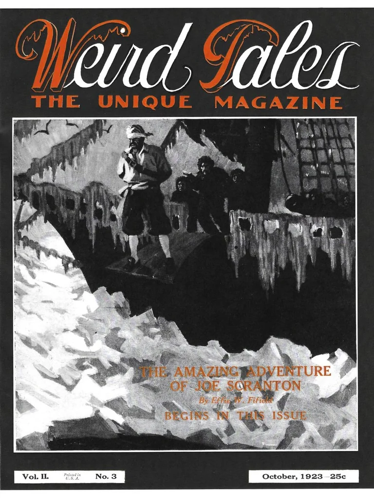 An illustration from Weird Tales, Vol. 2, No. 3 (October 1923), 1923, leaf 0