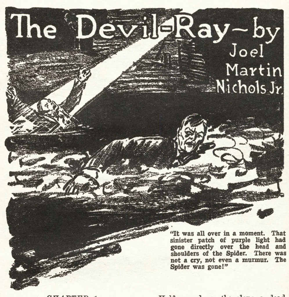 An illustration from Weird Tales, Vol. 7, No. 5 (May 1926), 1926, leaf 24