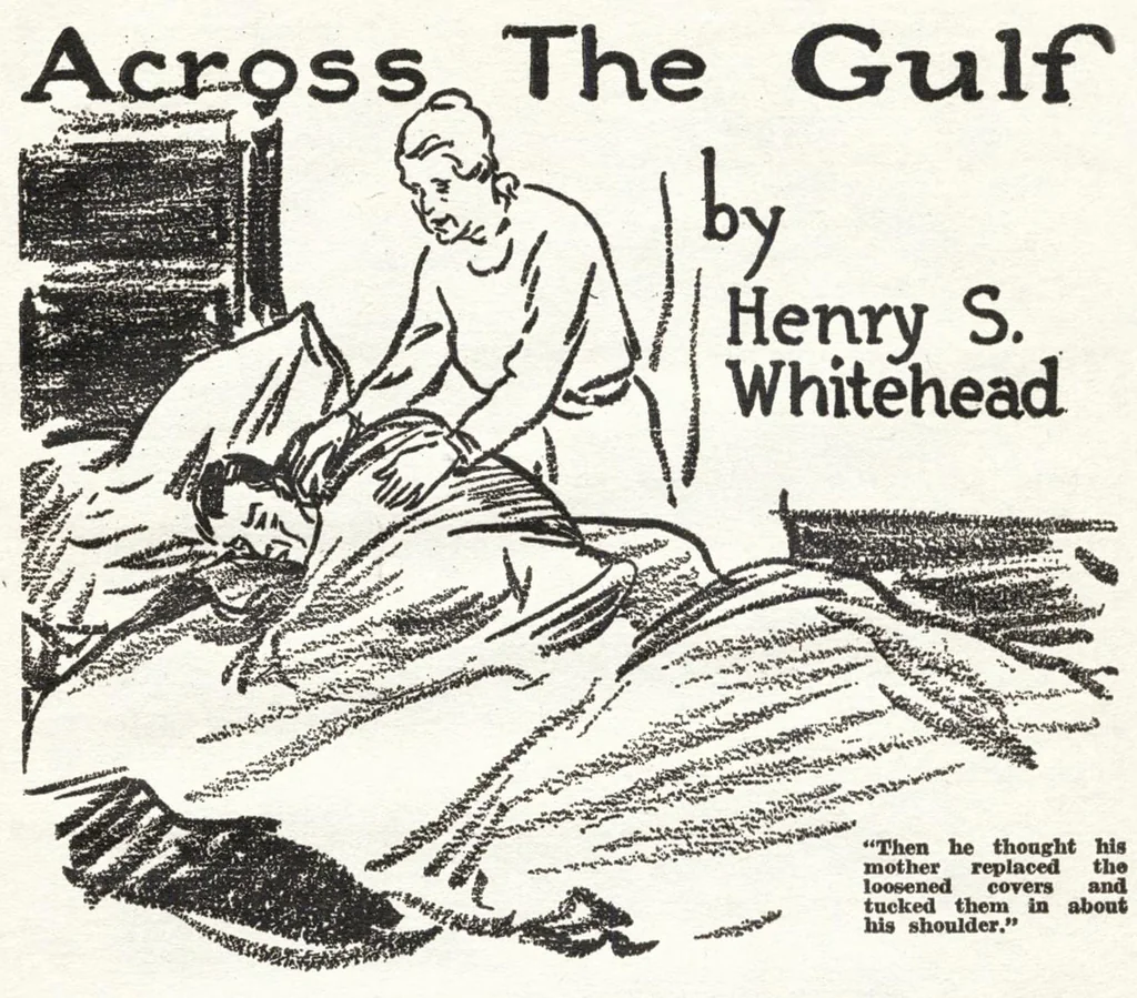 An illustration from Weird Tales, Vol. 7, No. 5 (May 1926), 1926, leaf 90