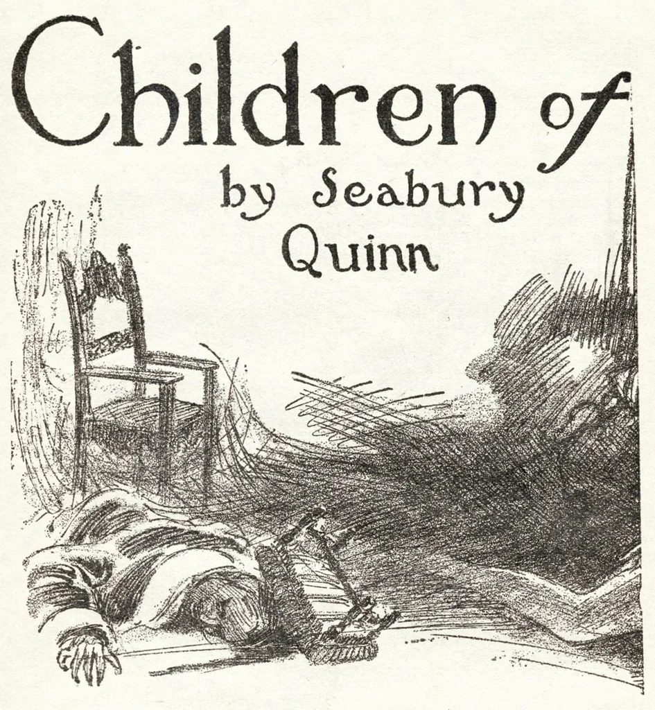 An illustration from Weird Tales, Vol. 14, No. 6 (December 1929), 1929, leaf 23