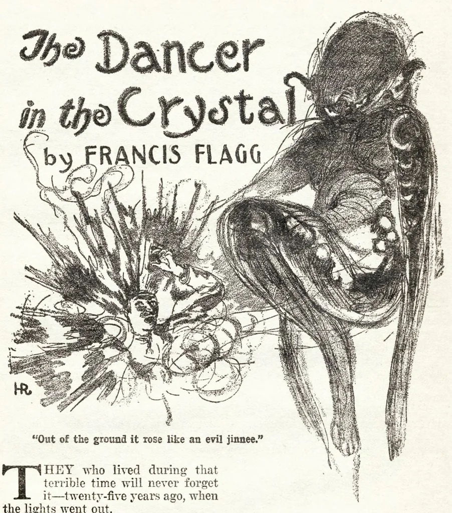 An illustration from Weird Tales, Vol. 14, No. 6 (December 1929), 1929, leaf 76