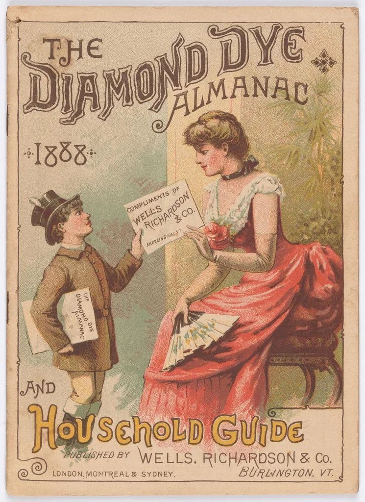 An illustration from The Diamond dye almanac and household guide : 1888 / Wells, Richardson & Co., 1888, leaf 0