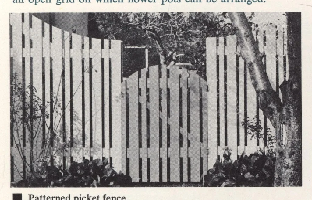 An illustration from Create better living with fencing in your yard, 1960, leaf 2