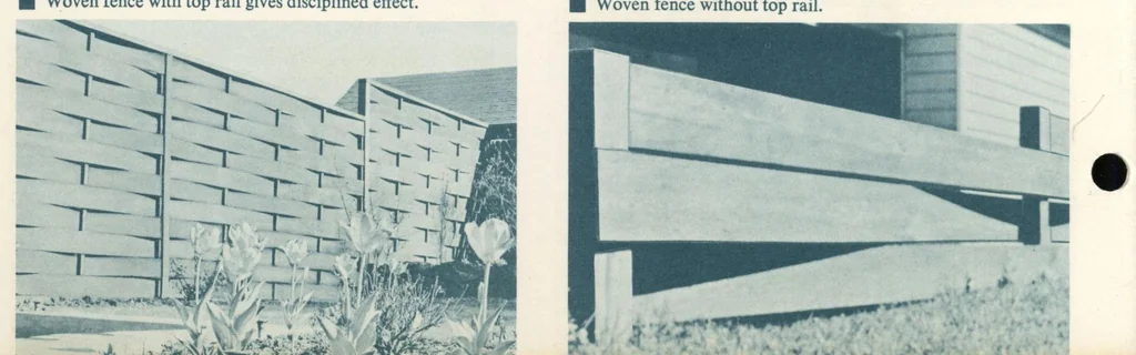 An illustration from Create better living with fencing in your yard, 1960, leaf 3