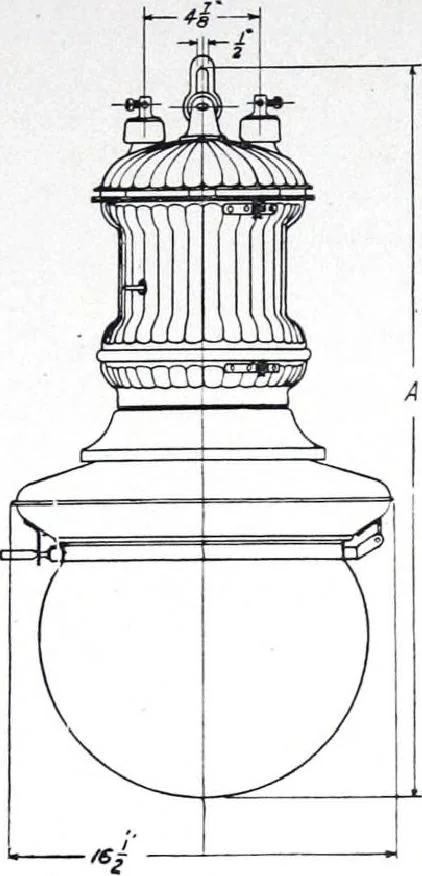 An illustration from Westinghouse Arc Lamps and Lighting Systems, 1916, leaf 11