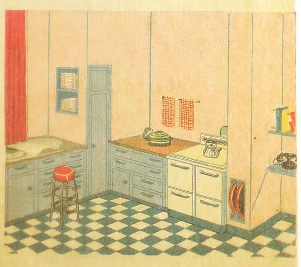 An illustration from Wetherill's interior gloss finish., 1930, leaf 2