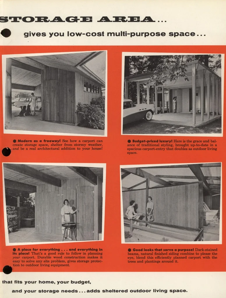 An illustration from Carports and storage ideas, 1960, leaf 2