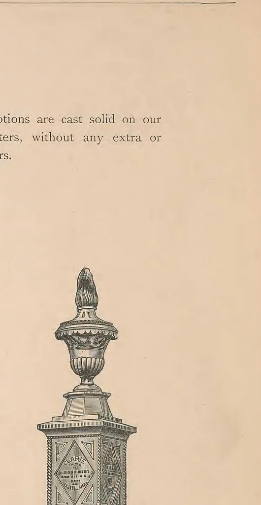 An illustration from White bronze monuments, statuary, portrait medallions, busts, statues, and ornamental art work : for cemeteries, public and private grounds and buildings, 1882, leaf 22
