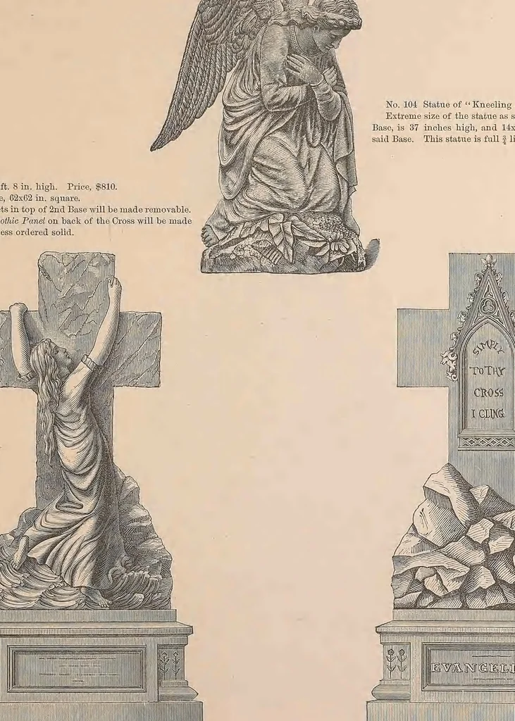An illustration from White bronze monuments, statuary, portrait medallions, busts, statues, and ornamental art work : for cemeteries, public and private grounds and buildings, 1882, leaf 41