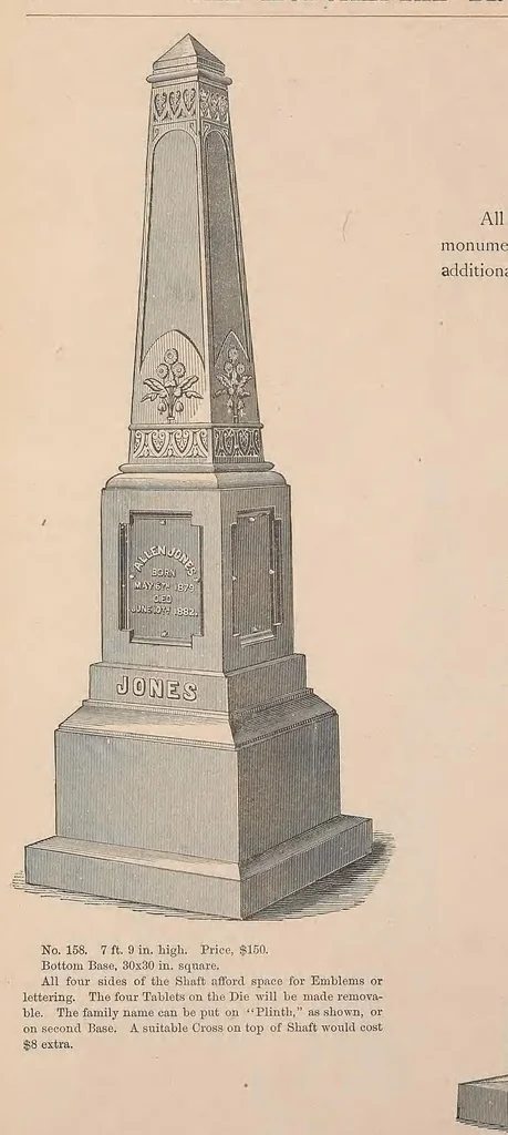 An illustration from White bronze monuments, statuary, portrait medallions, busts, statues, and ornamental art work : for cemeteries, public and private grounds and buildings, 1882, leaf 58