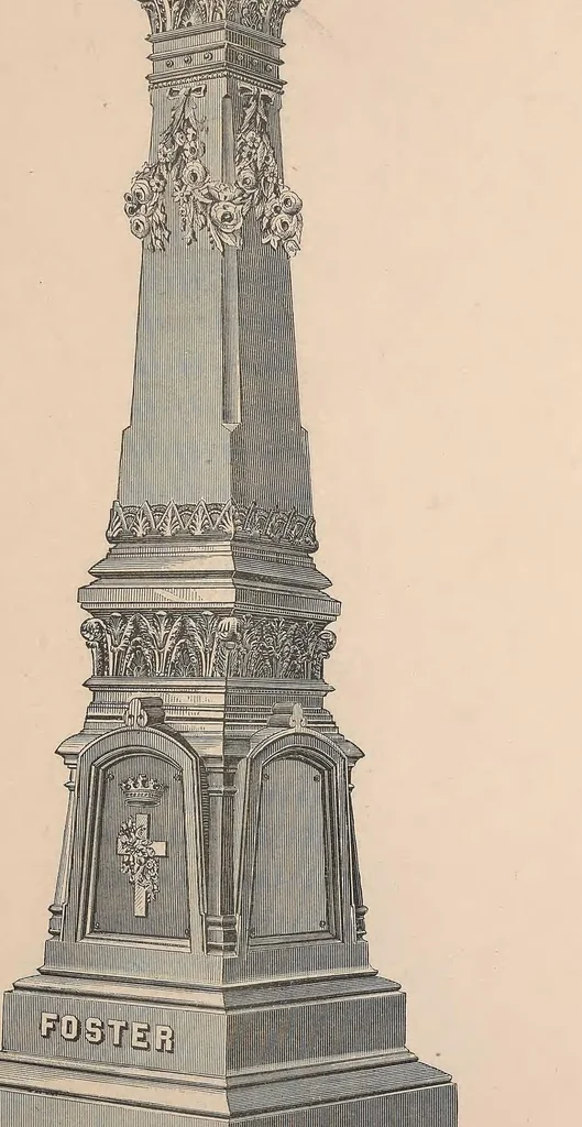 An illustration from White bronze monuments, statuary, portrait medallions, busts, statues, and ornamental art work : for cemeteries, public and private grounds and buildings, 1882, leaf 97