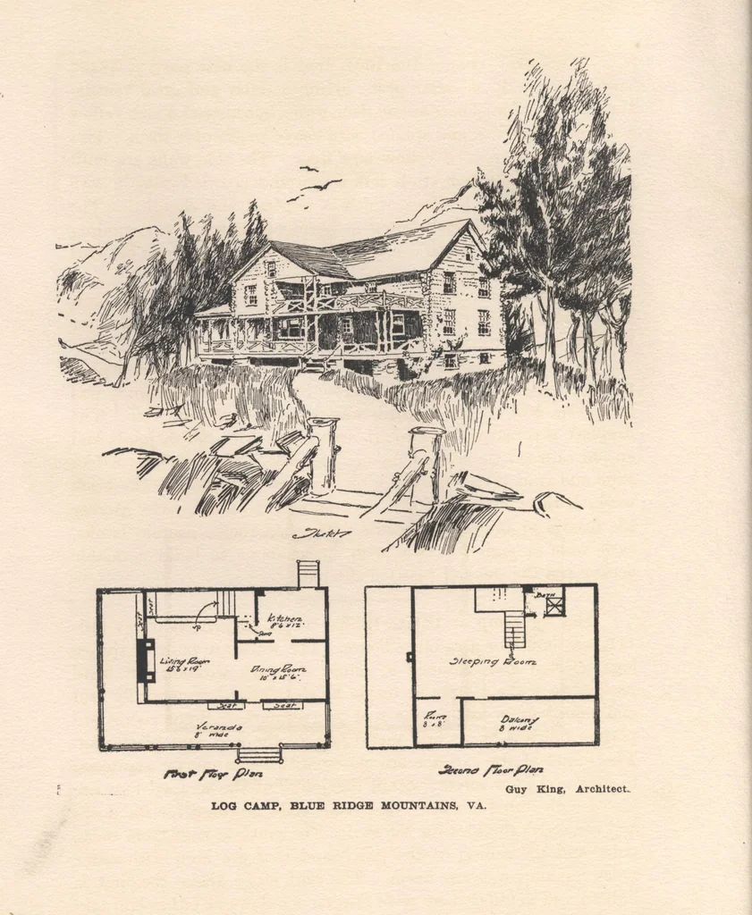 An illustration from Bungalows, camps and mountain houses, 1915, leaf 105