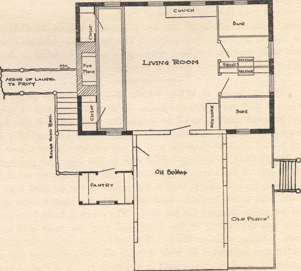 An illustration from Bungalows, camps and mountain houses, 1915, leaf 107