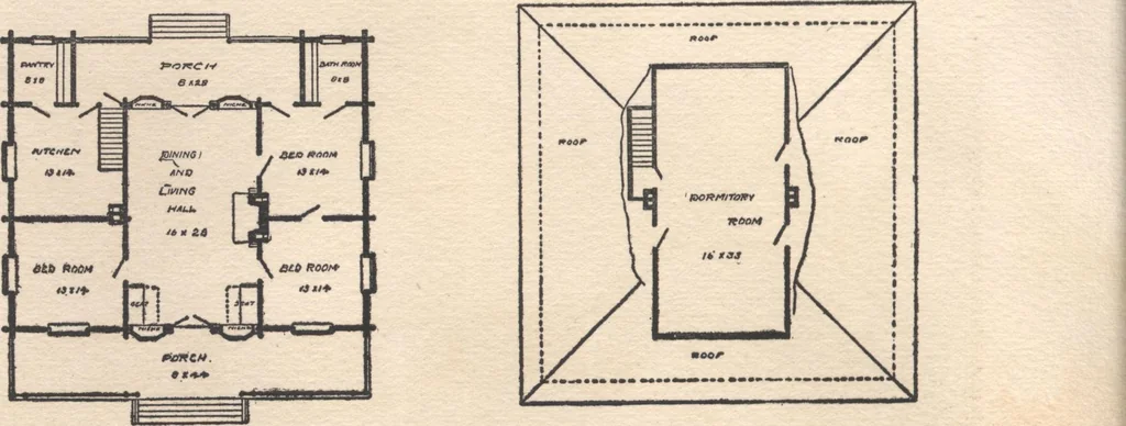 An illustration from Bungalows, camps and mountain houses, 1915, leaf 113