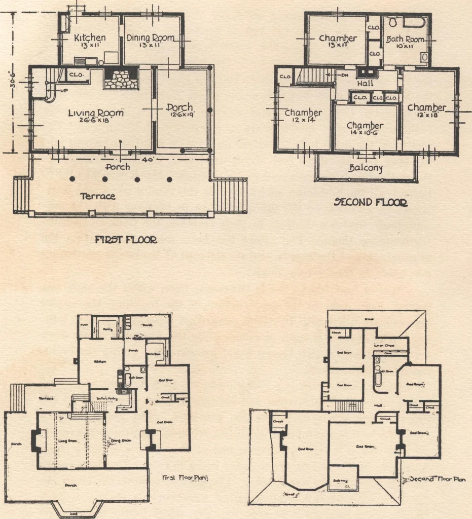 An illustration from Bungalows, camps and mountain houses, 1915, leaf 116