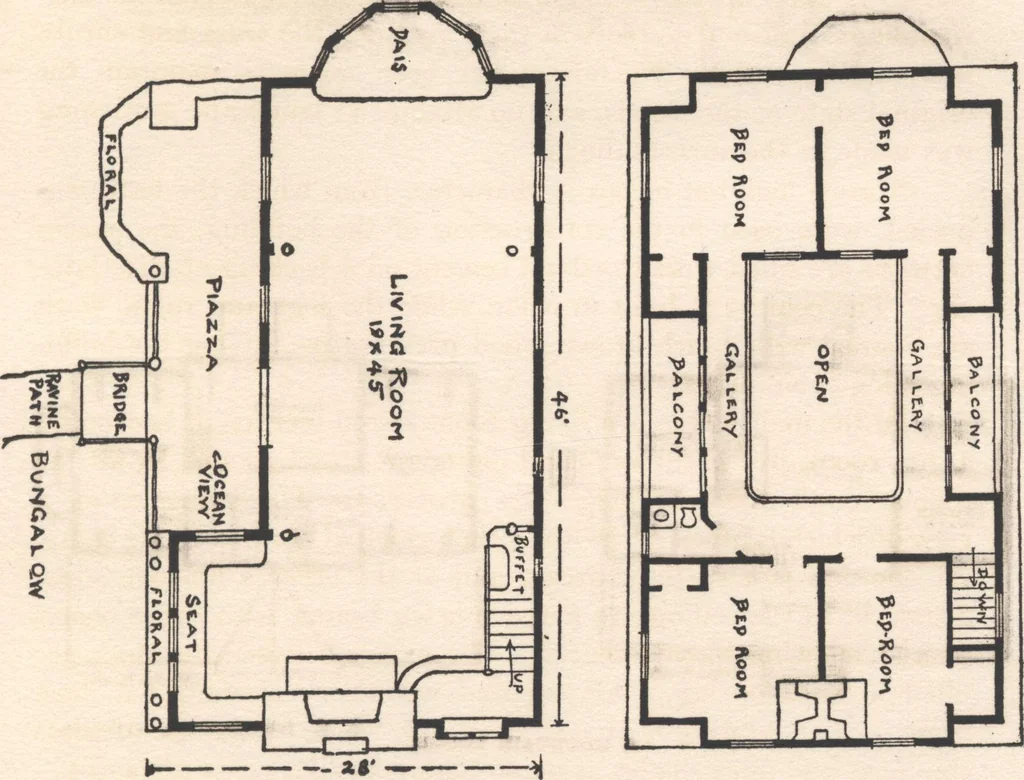 An illustration from Bungalows, camps and mountain houses, 1915, leaf 118
