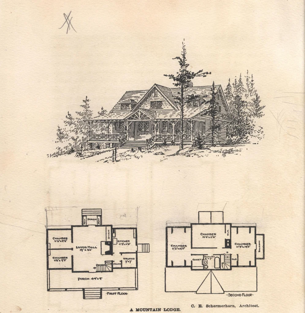 An illustration from Bungalows, camps and mountain houses, 1915, leaf 119