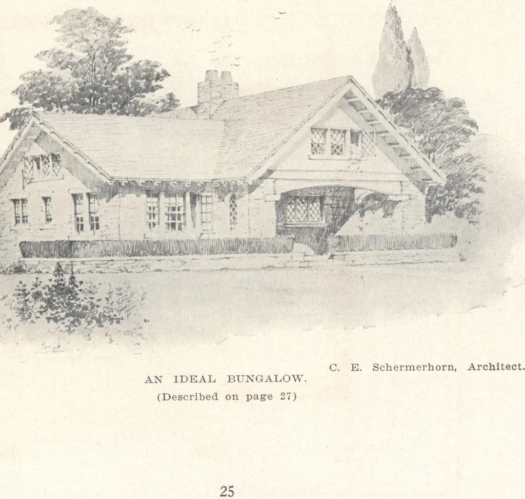 An illustration from Bungalows, camps and mountain houses, 1915, leaf 28