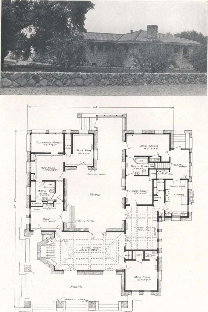 An illustration from Bungalows, camps and mountain houses, 1915, leaf 33
