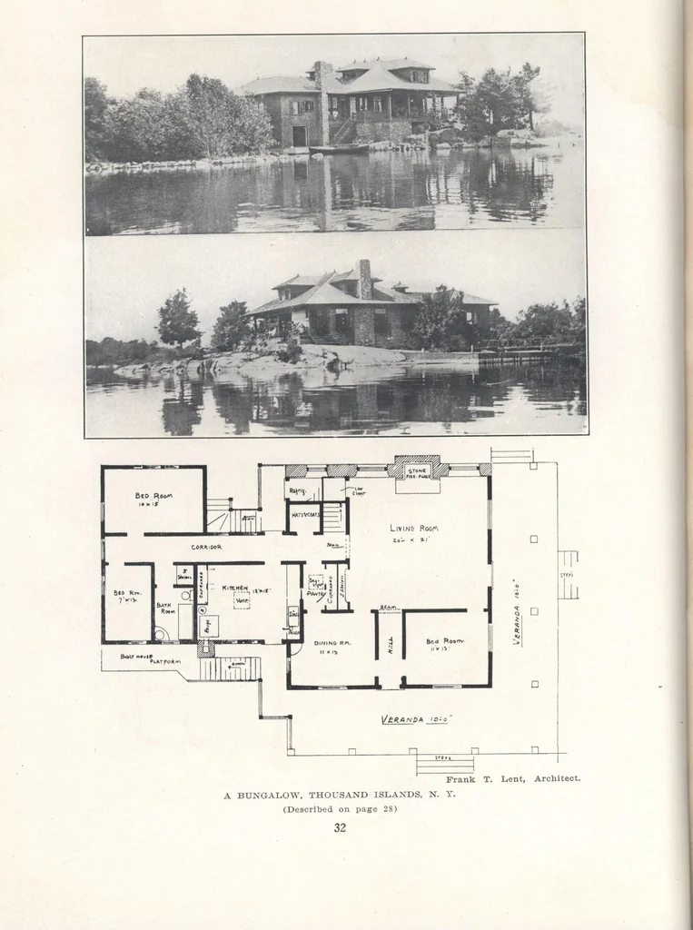 An illustration from Bungalows, camps and mountain houses, 1915, leaf 35
