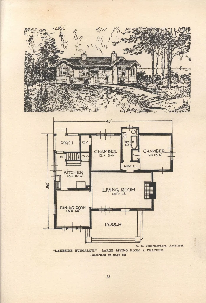 An illustration from Bungalows, camps and mountain houses, 1915, leaf 40