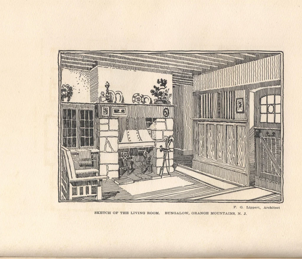 An illustration from Bungalows, camps and mountain houses, 1915, leaf 45
