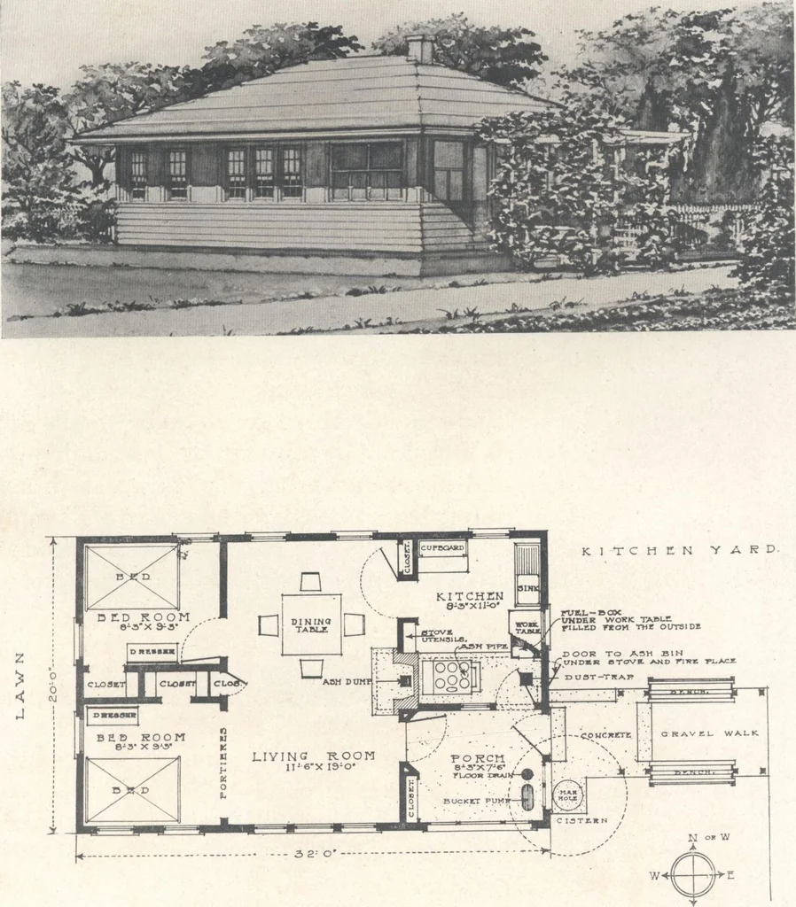 An illustration from Bungalows, camps and mountain houses, 1915, leaf 48