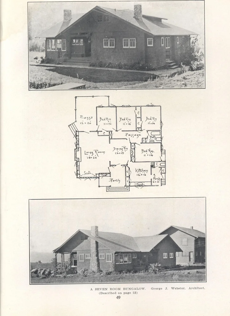 An illustration from Bungalows, camps and mountain houses, 1915, leaf 52
