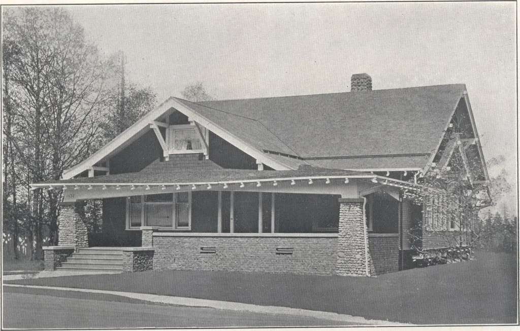 An illustration from Bungalows, camps and mountain houses, 1915, leaf 58