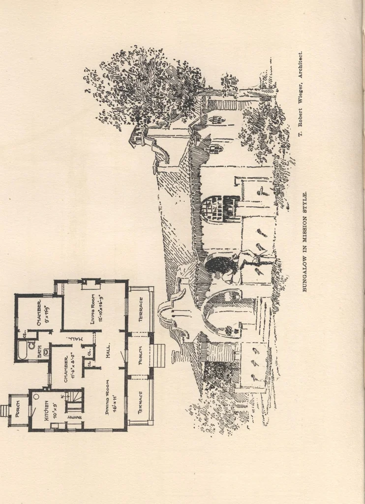 An illustration from Bungalows, camps and mountain houses, 1915, leaf 61