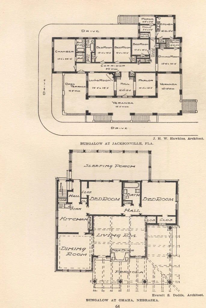 An illustration from Bungalows, camps and mountain houses, 1915, leaf 67