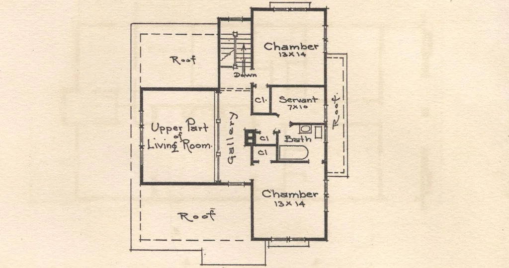 An illustration from Bungalows, camps and mountain houses, 1915, leaf 73
