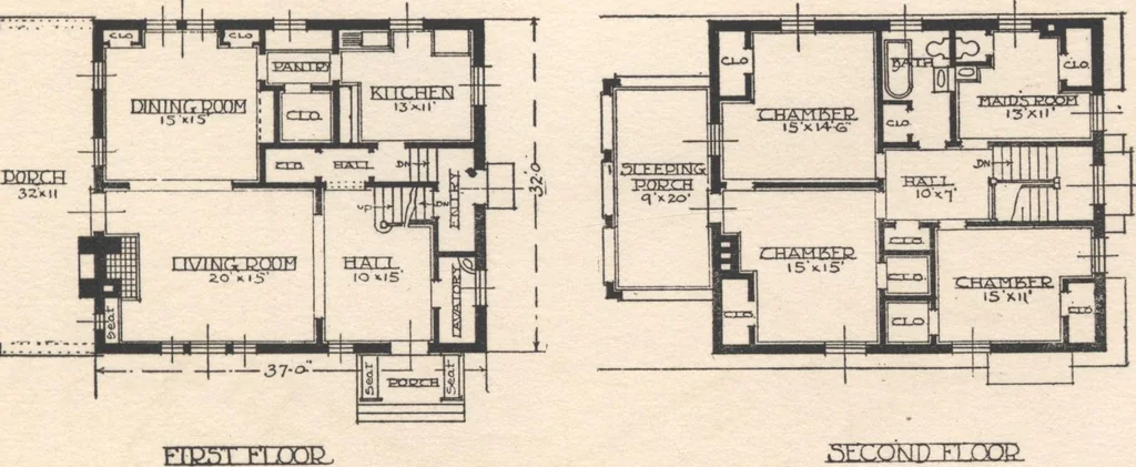 An illustration from Bungalows, camps and mountain houses, 1915, leaf 82