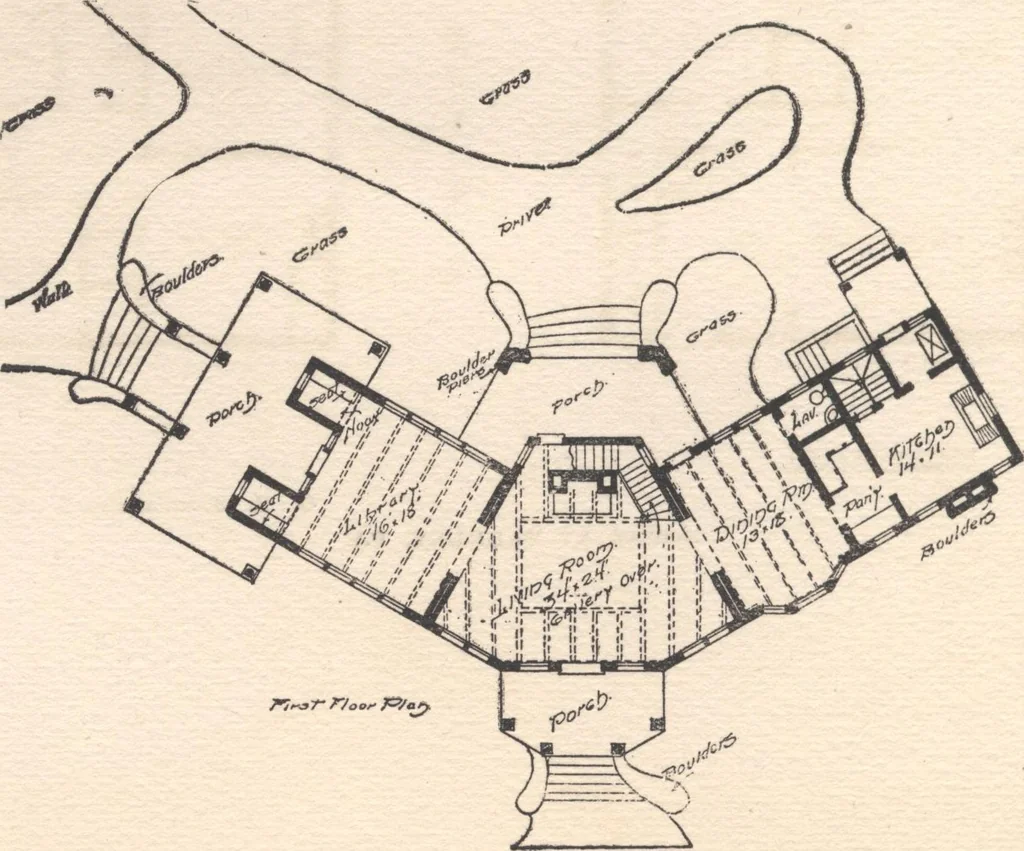 An illustration from Bungalows, camps and mountain houses, 1915, leaf 83