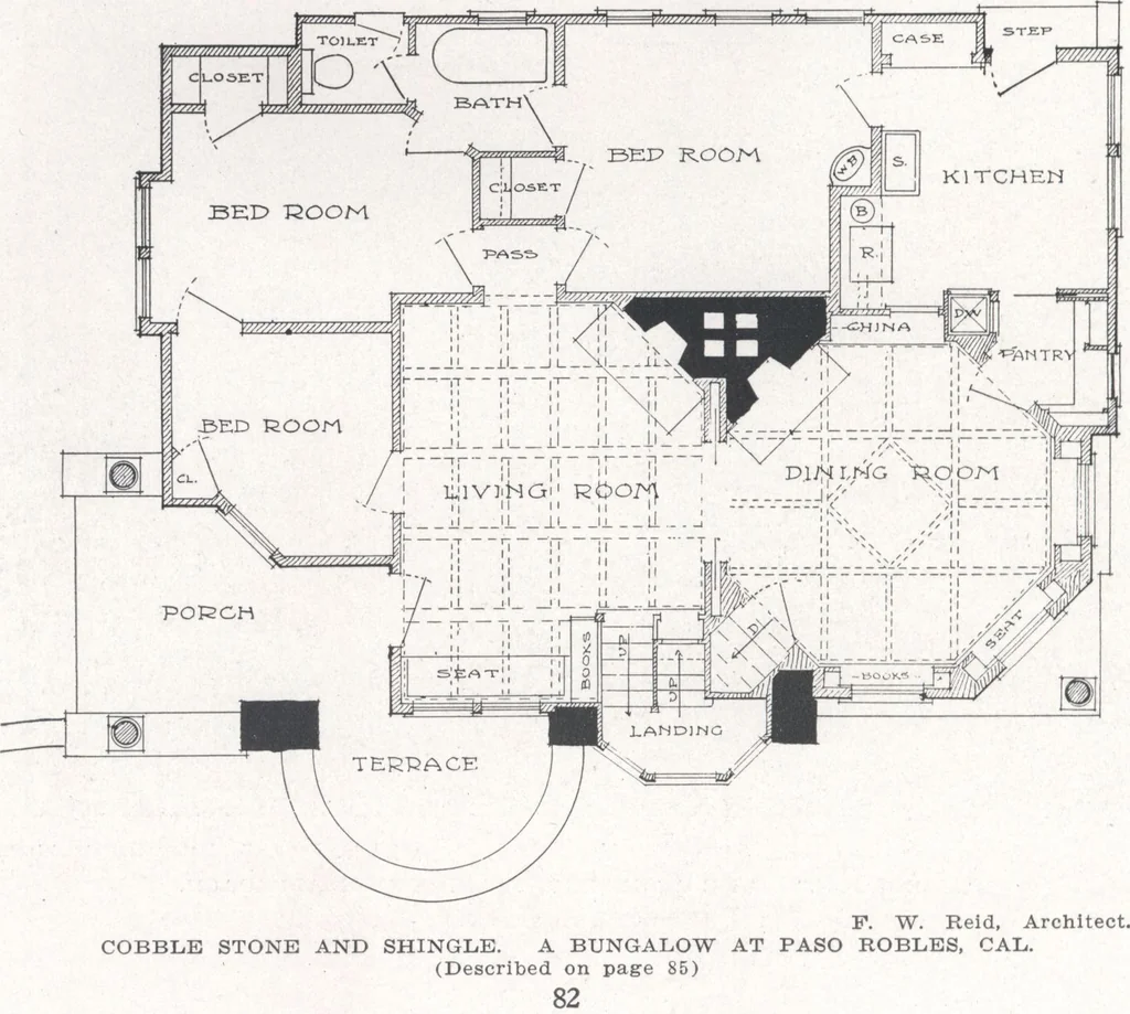 An illustration from Bungalows, camps and mountain houses, 1915, leaf 85