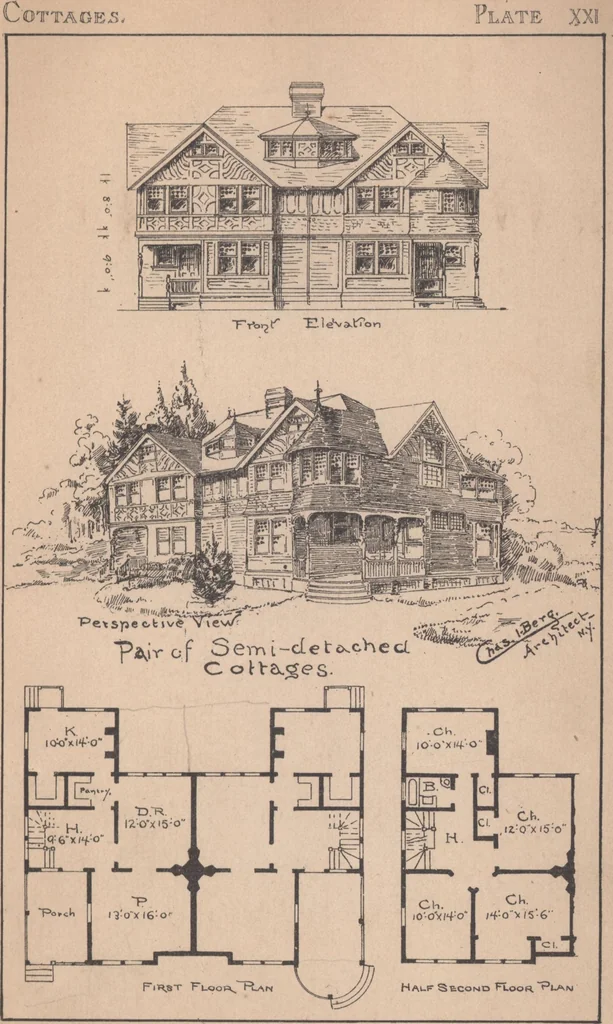 An illustration from Cottages, 1884, leaf 102