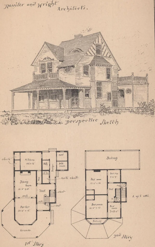 An illustration from Cottages, 1884, leaf 90