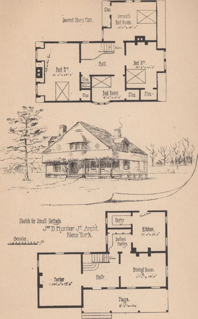 An illustration from Cottages, 1884, leaf 92
