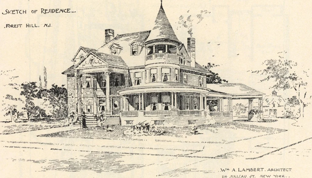 An illustration from Lambert's suburban architecture, 1894, leaf 21