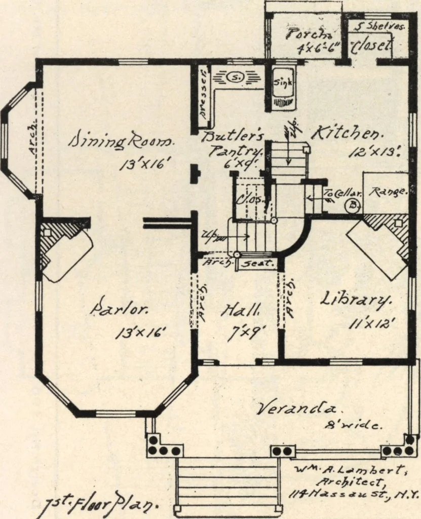 An illustration from Lambert's suburban architecture, 1894, leaf 23
