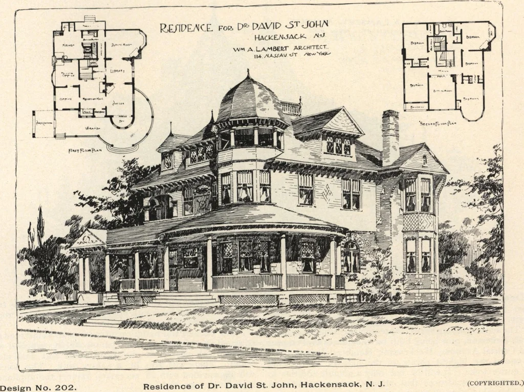 An illustration from Lambert's suburban architecture, 1894, leaf 30