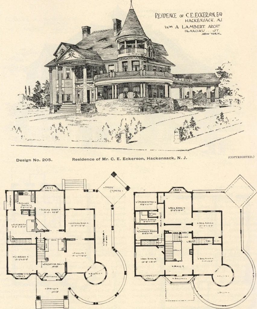 An illustration from Lambert's suburban architecture, 1894, leaf 32